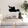 Wallity Yoga 8 Escultura de pared de metal negra